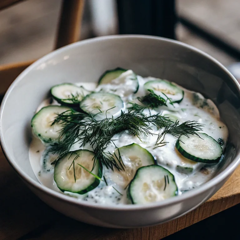 Chilled cucumber-dill salad with yogurt