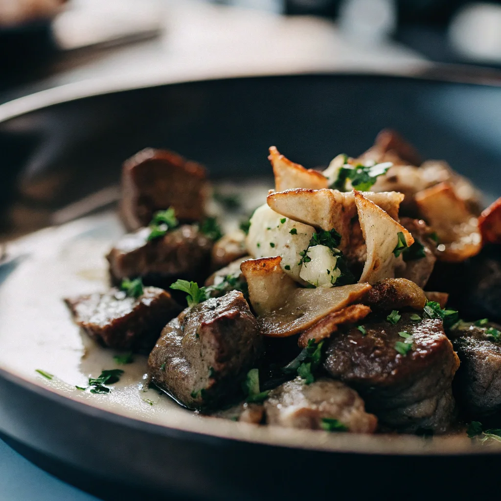 Garlic Butter Steak Bites with Crispy Bacon