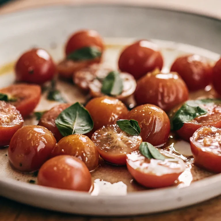 Garlicky Cherry Tomatoes with Basil