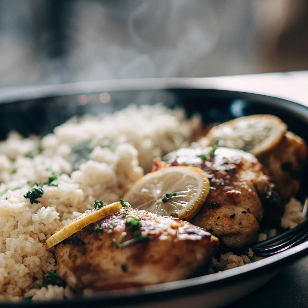 Greek Lemon Chicken with Herbed Couccous