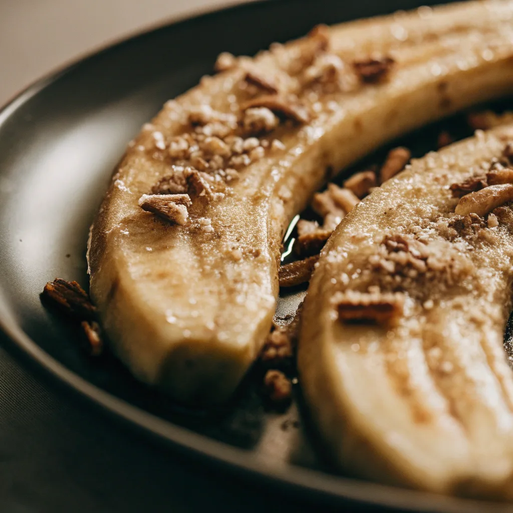 Maple Roasted Bananas with Cinnamon Pecans