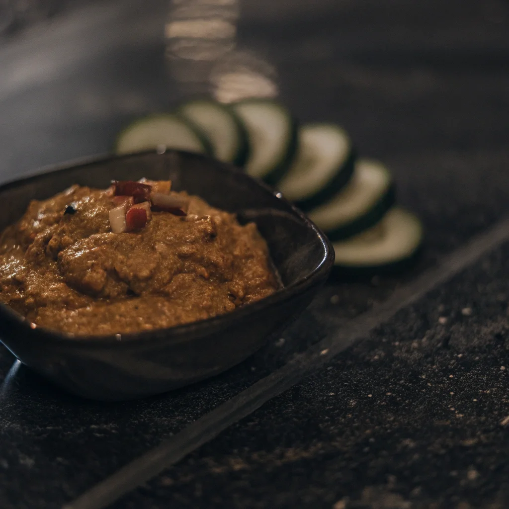 Roasted Red Pepper and Eggplant Dip - Baba Ghanoush Twist