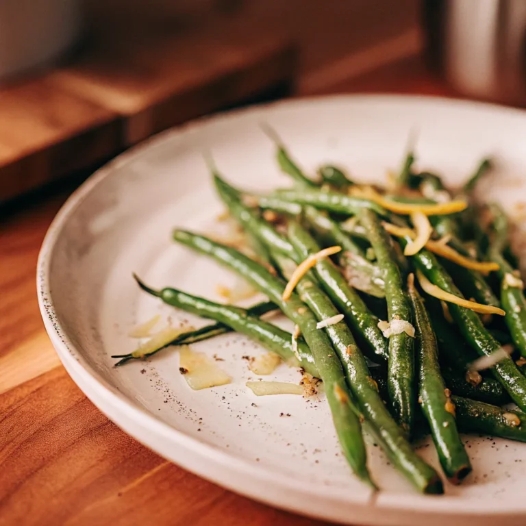 Steamed Green Beans with Olive Oil and Lemon Zest