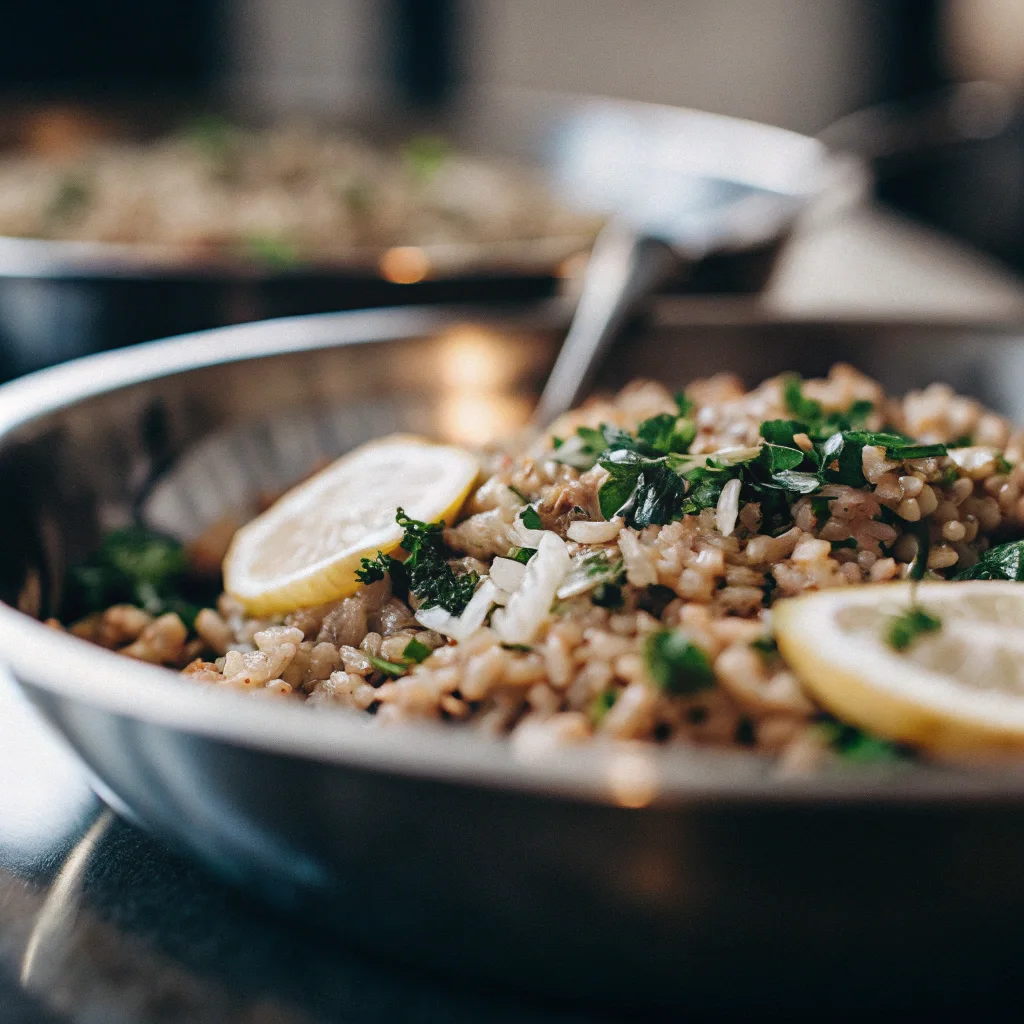 Warm Farro Salad with Lemon and Parsley