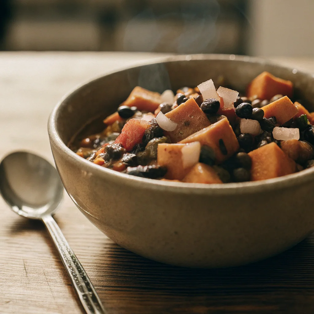 Hearty Sweet Potato and Black Bean Stew