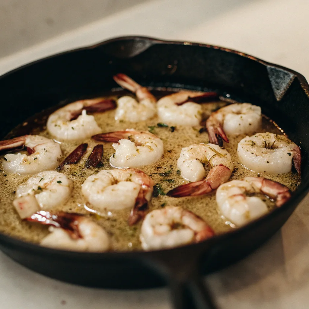 Garlic Butter Shrimp Skillet