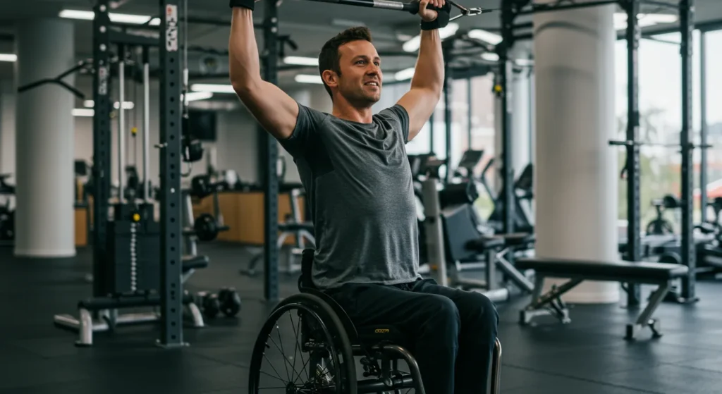 Working out in a wheelchair isn't hard, just different