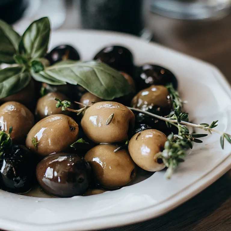 Mediterranean marinated olive herb salad