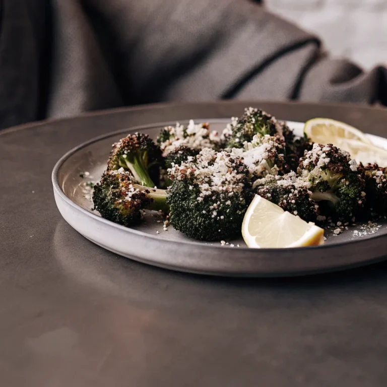 Keto roasted broccoli with lemon parmesan butter