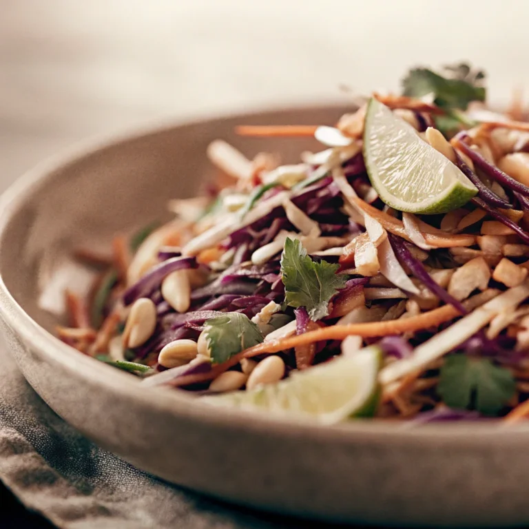 Vegan Thai-Inspired Peanut Cabbage Slaw