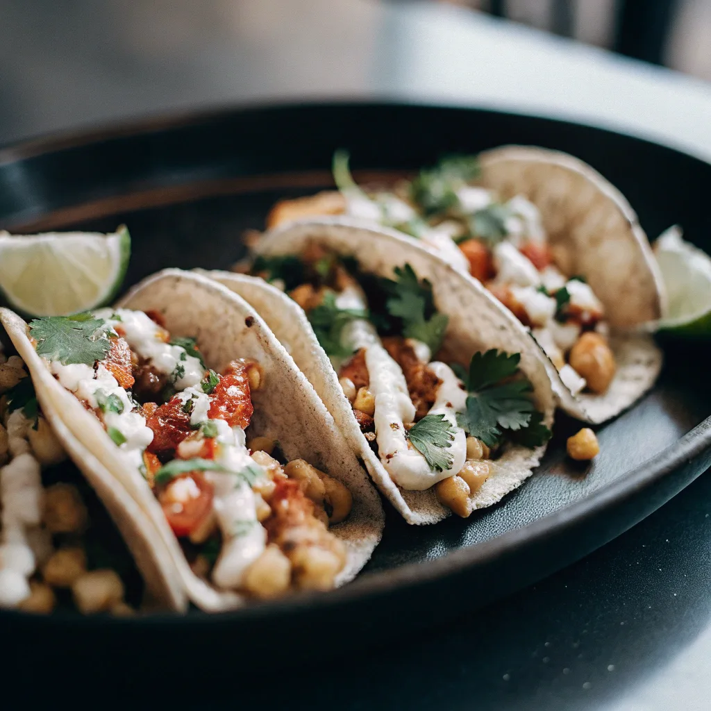 Elote Inspired Vegan Mexican Street Corn Tacos